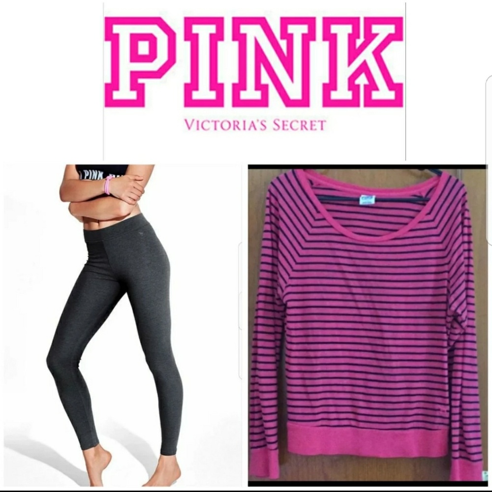 Vs Pink legging/shirt bundle